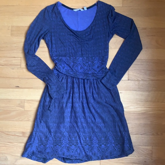 Athleta purple/blue “Packerita” long sleeved dress - Picture 2 of 10
